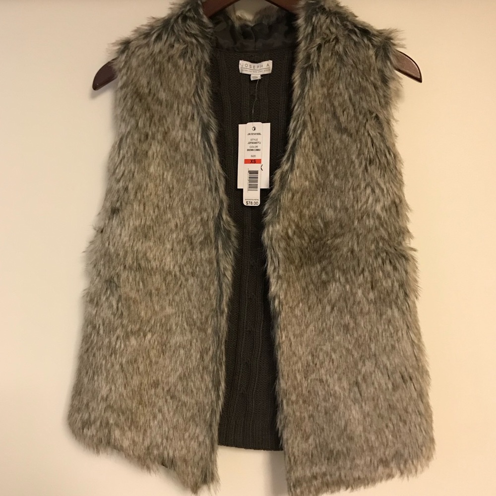 Faux fur vest XS